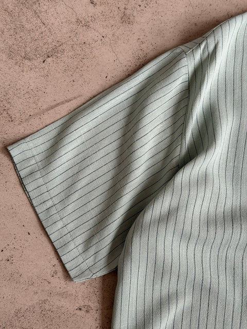 Striped Linen Shirt - Verde