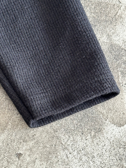 Long Sleeve Cropped Textured Sweater - Negro