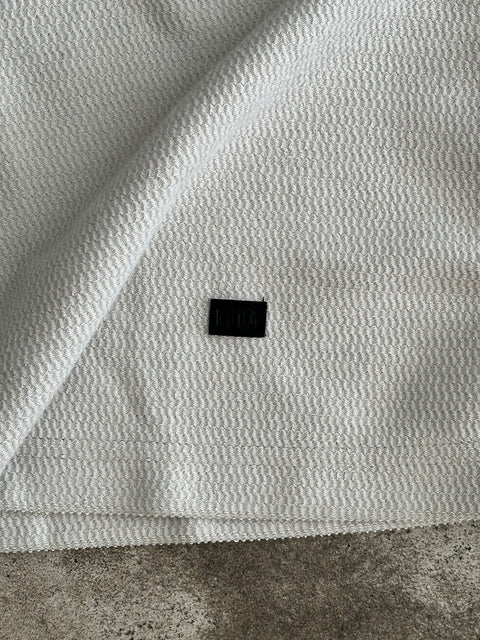 Cropped Textured Tee - Gris