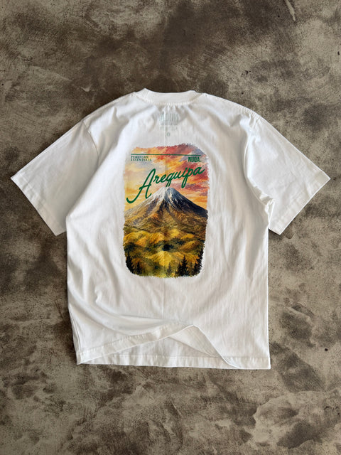 Peruvian Essentials - Arequipa Semi Boxy Tee - Blanco