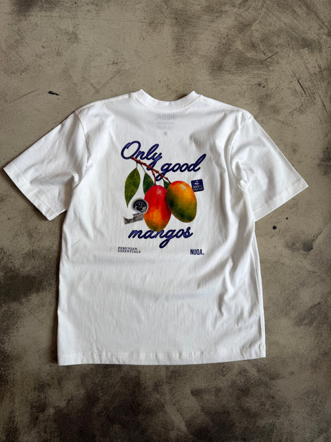 Peruvian Essentials - Mango Semi Boxy Tee - Blanco