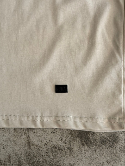 Semiboxy Cotton Tee - Bone