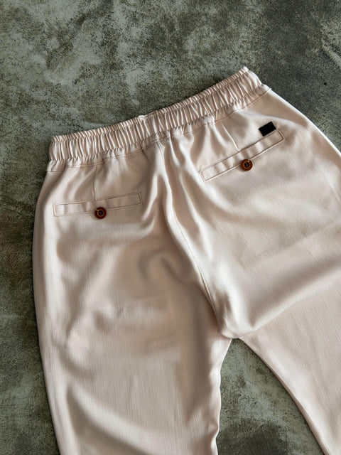 Comfort Linen Pants - Nude