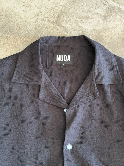 Embossed Cotton Shirt - Black
