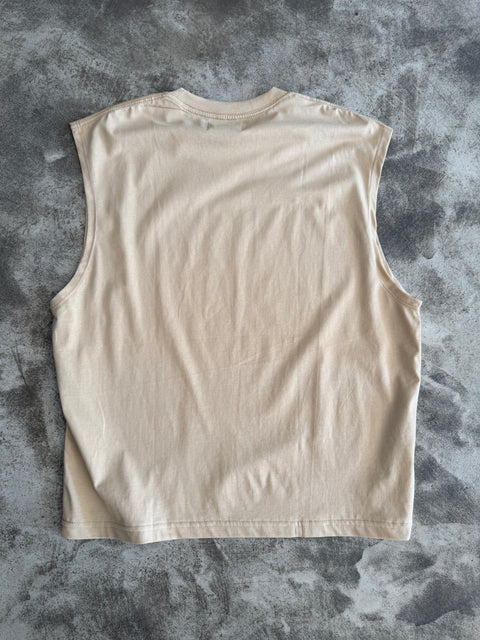 Semiboxy Cotton Tank - Beige
