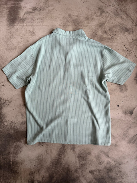 Striped Linen Shirt - Verde