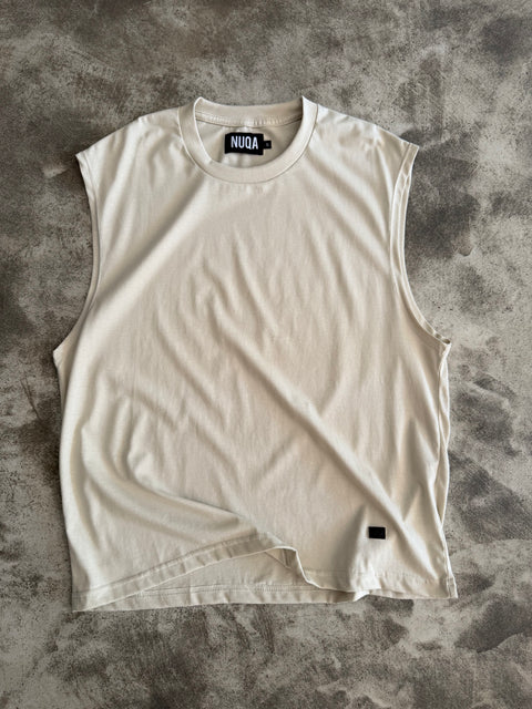 Semiboxy Cotton Tank - Bone