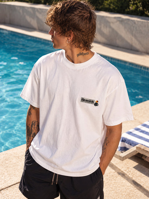 Peruvian Essentials - Mango Semi Boxy Tee - Blanco