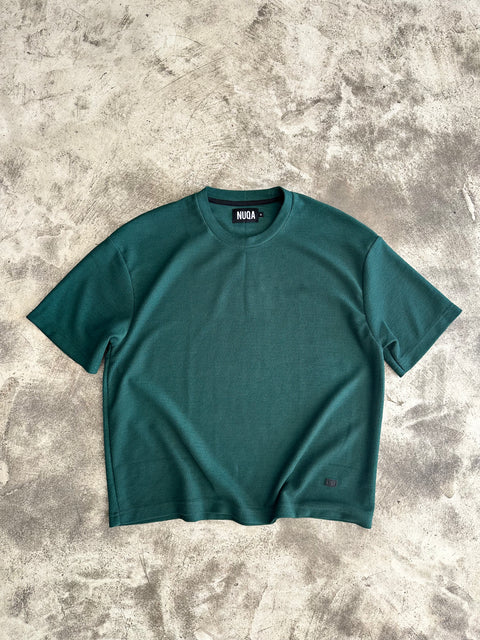 Cropped Textured Tee - Verde