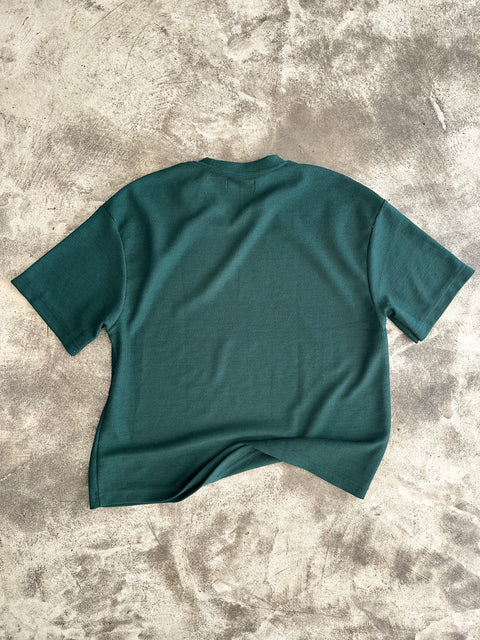 Cropped Textured Tee - Verde
