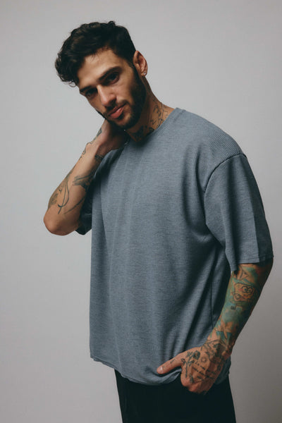 Waffer Oversized Tee - Gris