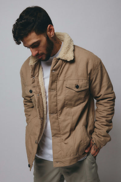 BB Cord Sherpa Jacket - Beige