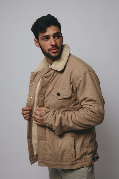BB Cord Sherpa Jacket - Beige