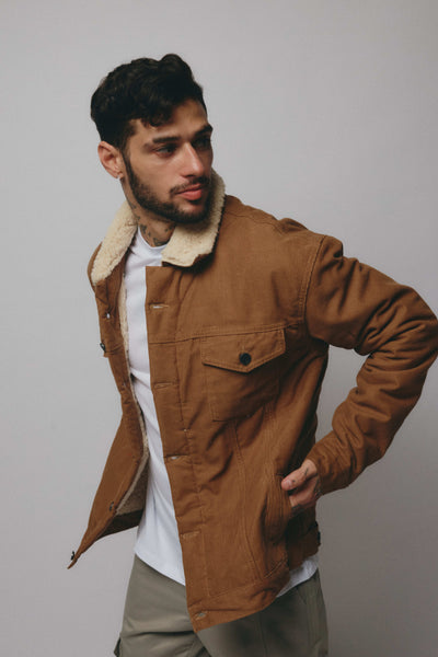BB Cord Sherpa Jacket - Camel
