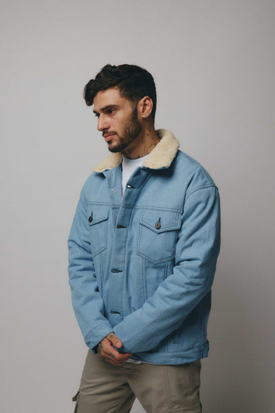 Denim Sherpa Jacket - Celeste