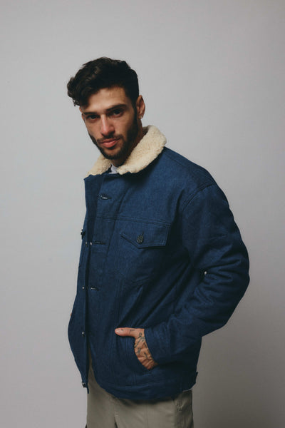 Denim Sherpa Jacket - Azul
