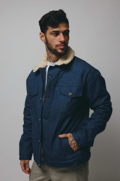 Denim Sherpa Jacket - Azul