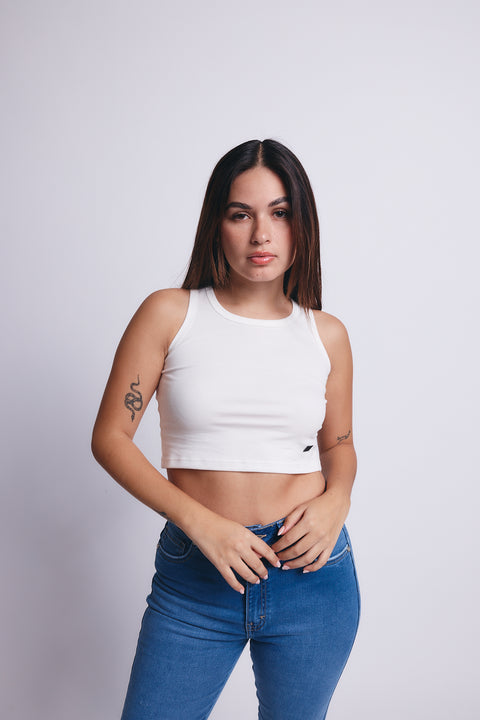 Comfort Pima Top - White