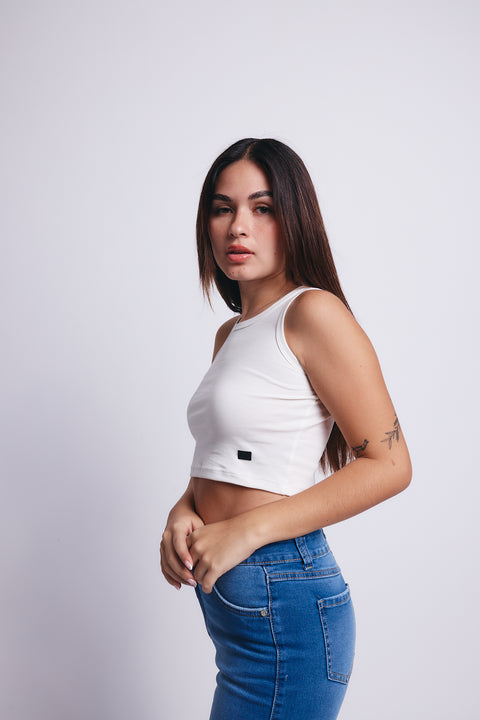 Comfort Pima Top - White