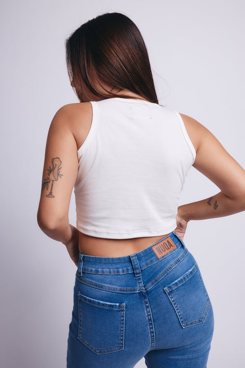 Comfort Pima Top - White