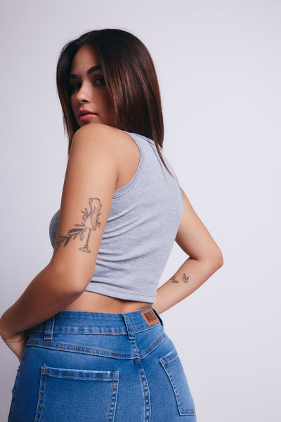 Comfort Pima Top - Gris