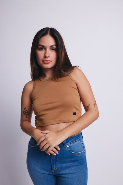 Comfort Pima Top - Camel