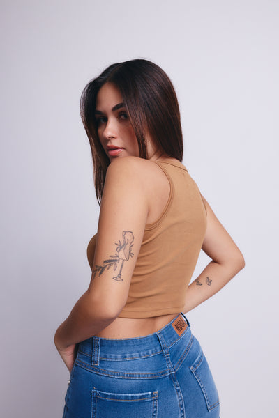 Comfort Pima Top - Camel