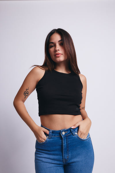 Comfort Pima Top - Negro