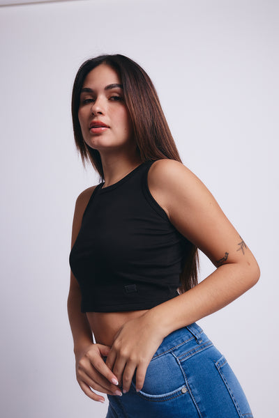 Comfort Pima Top - Negro