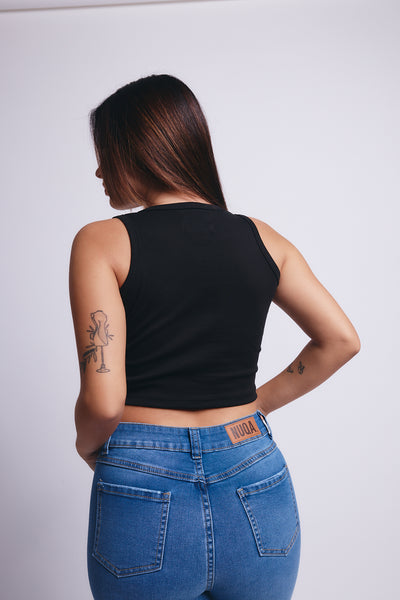 Comfort Pima Top - Negro