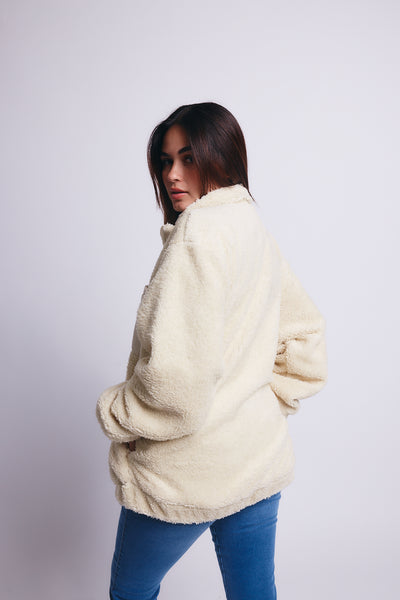 Oversized Pocket Fleece - Hueso