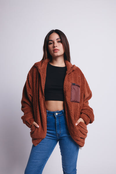 Oversized Pocket Fleece - Canela