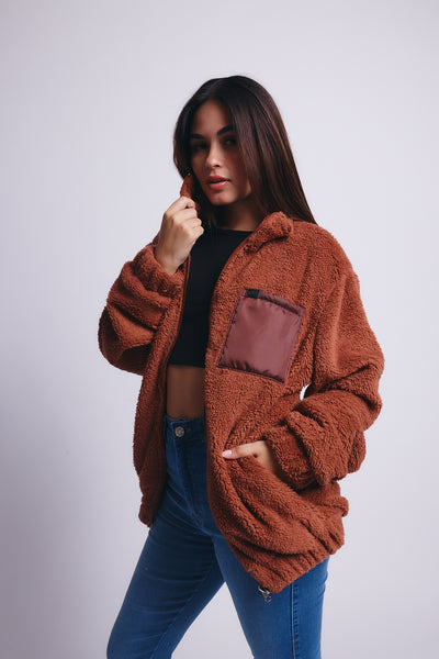 Oversized Pocket Fleece - Canela