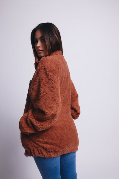 Oversized Pocket Fleece - Canela