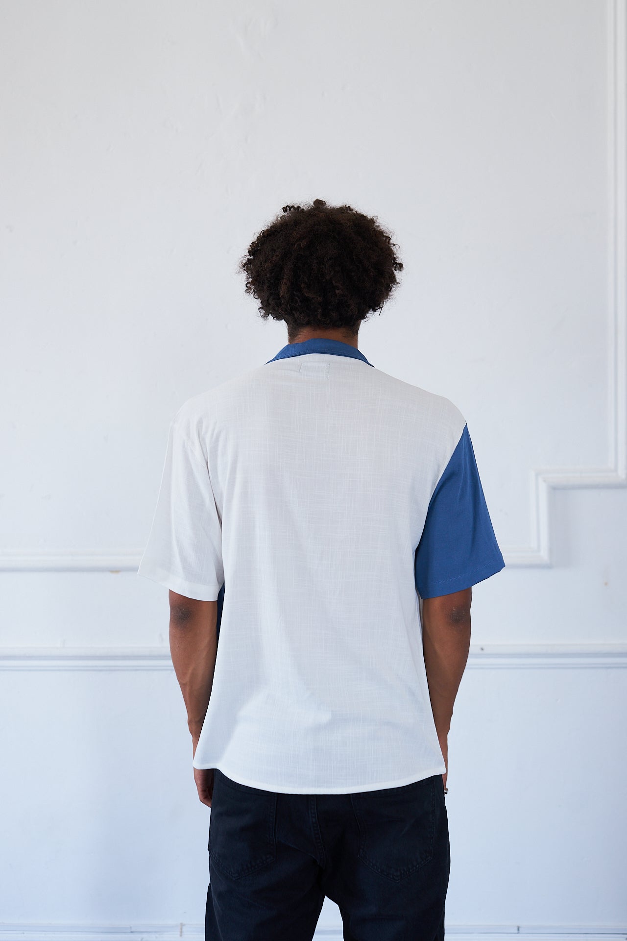 Ibiza Vintage Linen Shirt - Azul/Blanco