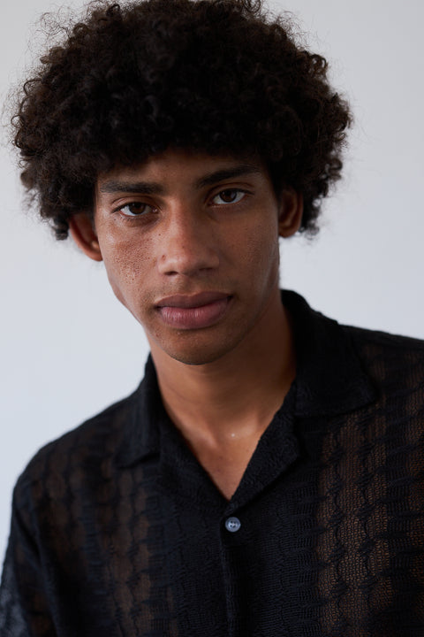 Essential Textured Shirt - Black