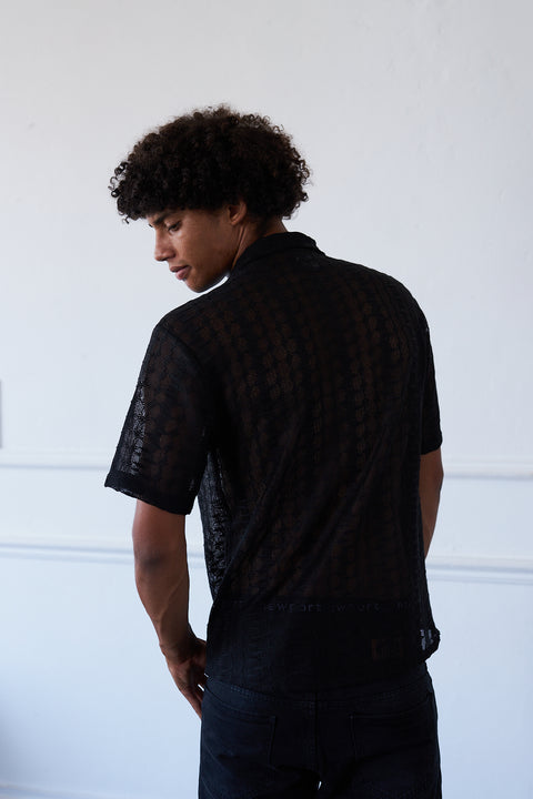 Essential Textured Shirt - Black