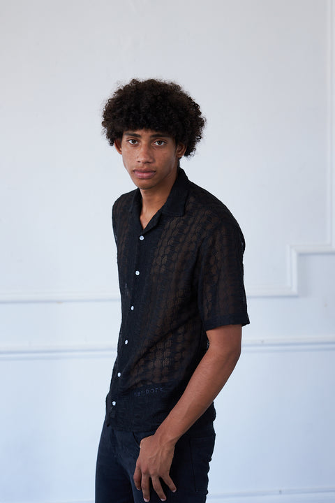 Essential Textured Shirt - Black