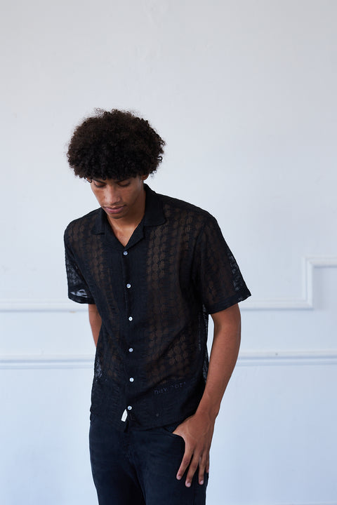 Essential Textured Shirt - Black