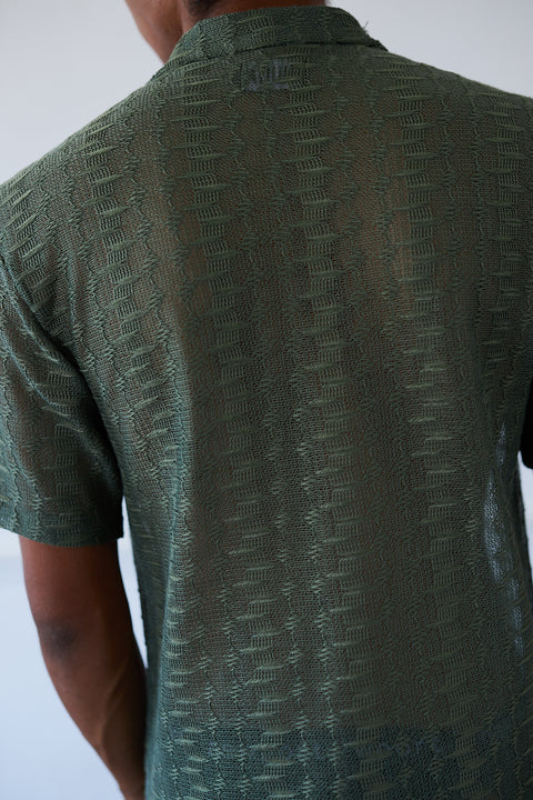 Essential Textured Shirt - Olive