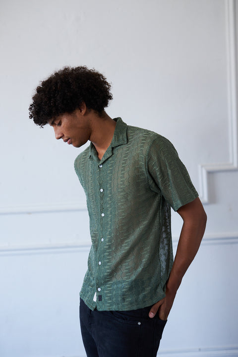 Essential Textured Shirt - Olive