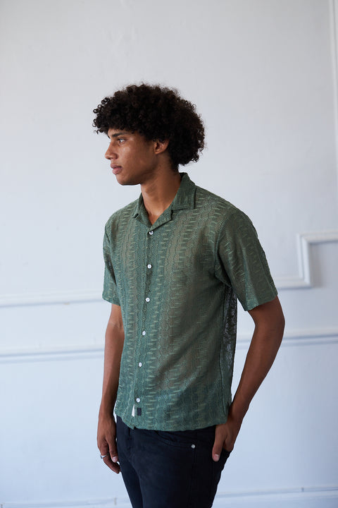 Essential Textured Shirt - Olive
