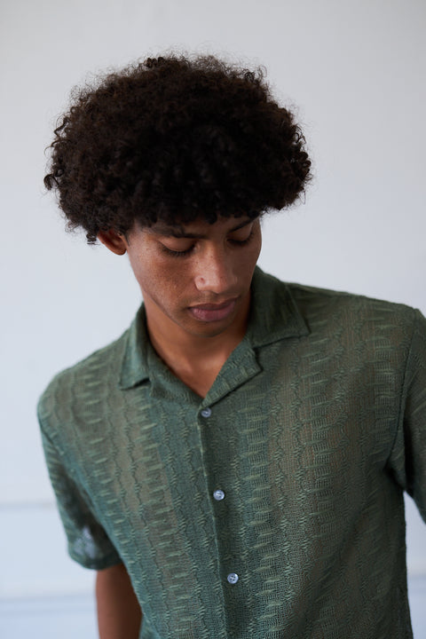 Essential Textured Shirt - Olive