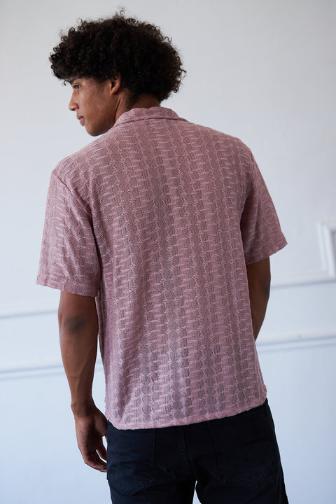 Essential Textured Shirt - Rosewood