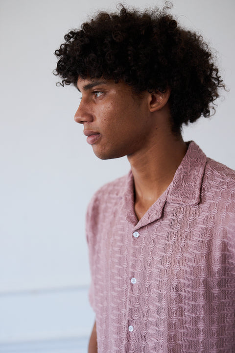 Essential Textured Shirt - Rosewood