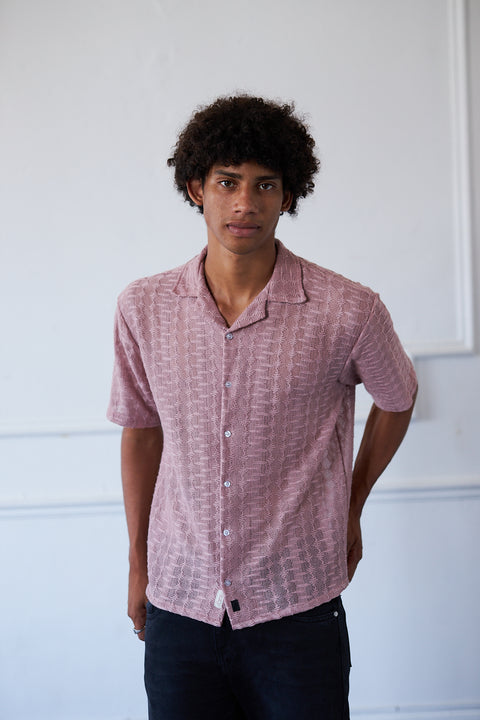 Essential Textured Shirt - Rosewood