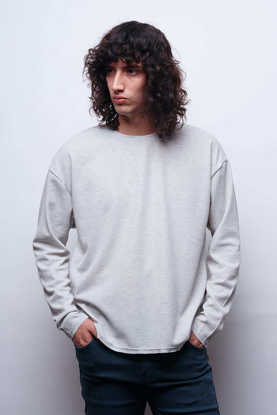 Waffer Essential Long Sleeve Tee - Gris