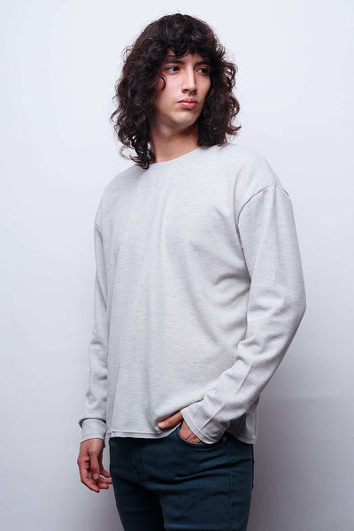 Waffer Essential Long Sleeve Tee - Gris