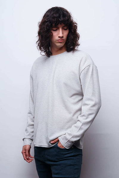 Waffer Essential Long Sleeve Tee - Gris