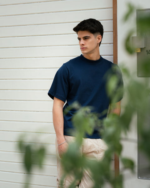 Camiseta Semi Boxy 20/1 - Aço
